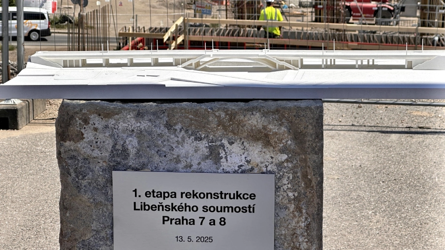 Slavnostní zahájení 1. etapy rekonstrukce Libeňského soumostí v Praze.