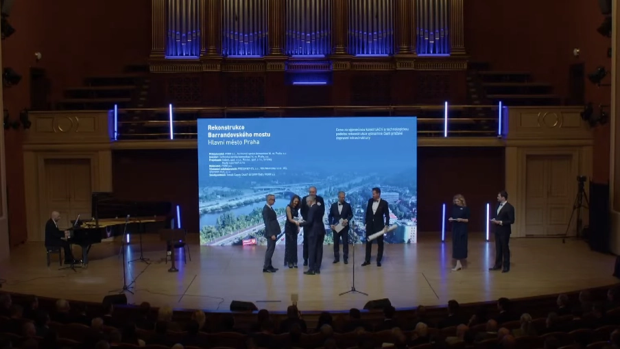 Rekonstrukce Barrandovského mostu získala další prestižní ocenění, tentokrát Stavbu roku 2025