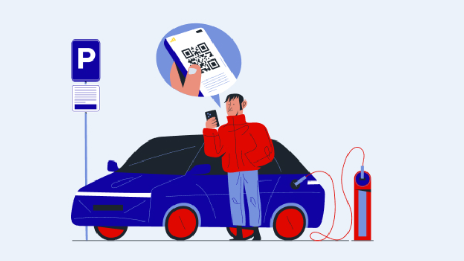 Leták ke změně parkování pro bezemisní vozidla.