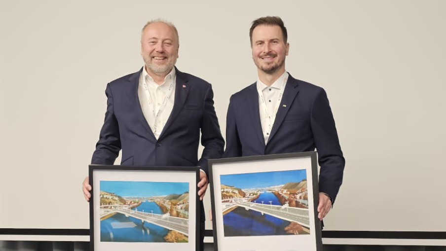 Předávání ocenění v kategorii Mostní dílo roku 2024 za Barrandovský most.