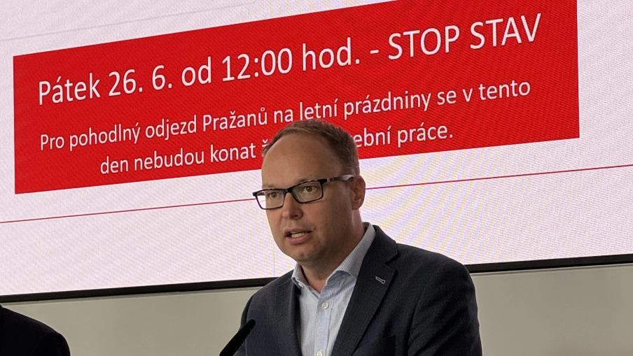 Tisková konference k rekonstrukci komunikace Kbelská v Praze.