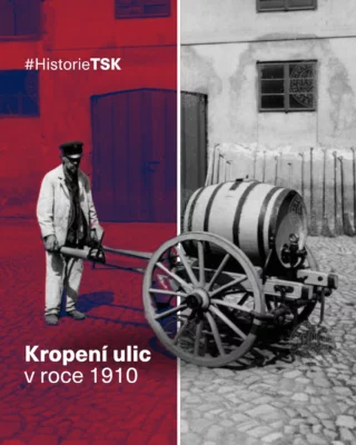 Takhle se v létě čistily pražské ulice před více než 100 lety! 🚿

V roce 1910 se ke zchlazení ulic používal kropicí sud a vůz tažený koňmi. 🛢️🐎

Foto: Archiv hl. města Prahy 📸

#TSK #TSKPraha #Praha #historie #Praha #kropeniulic