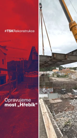🌉 Důležitý milník na Smíchově: most „Hřebík“ byl snesen a čeká ho velká proměna! 🤩

Most překlenoval Nádražní ulici u smíchovského nádraží. Byl vyrobený v roce 1974 v Budapešti, měl 36 metrů na délku a desítky let sloužil železniční dopravě. Jeho špatný technický stav si však žádal komplexní řešení. 🛠️

V pondělí jsme proto provedli demontáž ocelové mostovky. Konstrukce však nekončí ve šrotu! Projde důkladnou rekonstrukcí a po výstavbě nových mostních opěr bude vrácena na původní místo. 🏗️

Nově se z konstrukce stane klíčová část nové cyklostezky, která nabídne bezpečné a pohodlné spojení v rámci projektu Terminál Smíchov. 🚴

Děkujeme všem za trpělivost během prací a těšíme se na finální výsledek, který výrazně zlepší podmínky pro cyklisty v @mcpraha5. 🙏🏻

#Praha5 #Smichov #mostHrebik #rekonstrukce #cyklistika #TSK #TSKPraha #promenaSmichova