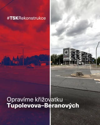 Do konce prázdnin chceme provést kompletní rekonstrukci křižovatky Tupolevova–Beranových v Praze 18. 🚧

Vyměníme povrch vozovky a technologie světelného signalizačního zařízení.

Upravíme nároží křižovatky a chodníky, zkrátíme přechody, rozšíříme dělicí pás a postavíme nový dělicí ostrůvek přes severní rameno ulice Beranových. 🌳

Veškeré úpravy uděláme s ohledem na zvýšení bezpečnosti chodců, zajištění bezpečného pohybu osob ZTP i cyklistů.🚶‍♀️🦽 🚴

#TSK #TSKPraha #Praha #Praha18 #rekonstrukce #krizovatka