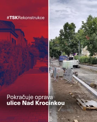 První etapa rekonstrukce Nad Krocínkou běží podle plánu. 🚧

Tuto důležitou přístupovou komunikaci k rezidenční čtvrti v @praha9_dobraadresa proměníme nejen po estetické stránce.

Výsledkem akce bude i zklidnění místní dopravy a výrazně vyšší komfort pro pěší i řidiče. 

Co nás čeká?

✅ Kompletní rekonstrukce vozovky s výměnou konstrukčních vrstev do hloubky 620 mm,
✅ nové chodníky z betonové dlažby,
✅ moderní veřejné osvětlení,
✅ podélná parkovací stání pro lepší využití prostoru,
✅ zpomalovací pruhy pro zvýšení bezpečnosti,
✅ výsadba nových stromů.

Práce stále zůstávají rozdělené do dvou etap:
1. etapa (2. 6. – 30. 9.): úsek Vysočanská – U Vysočanského cukrovaru,
2. etapa (1. 10. – 15. 12.): úsek U Vysočanského cukrovaru – Čakovická.

Práce se bohužel neobejdou bez úplné uzavírky ulice. Děkujeme za trpělivost během této důležité rekonstrukce! 🙏

#TSK #TSKPraha #Praha #Praha9 #Prague #rekonstrukce