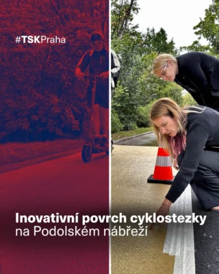 Nová barva na cyklostezce? To není všechno! 🎨

Na Podolském nábřeží testujeme nový povrch. Nejen, že oživí veřejný prostor barvami, ale je i super bezpečný a proti uklouznutí. I za mokra! 💧

🧪 Naše akreditovaná laboratoř potvrdila protiskluzové vlastnosti. Naměřili jsme hodnotu PTV 57 ve směru chůze a PTV 55 kolmo na směr chůze. Norma pro bezpečné pochozí plochy vyžaduje hodnotu PTV alespoň 40. Náš testovaný povrch je tedy hluboko v bezpečné zóně a poskytuje cyklistům i chodcům maximální jistotu.

✅ Tento povrch budeme samozřejmě i nadále sledovat a měřit, abychom v budoucnu mohli zlepšit protismykové vlastnosti například na frekventovaných křižovatkách a dalších rizikových místech.

Co umí? 
✨ Maximálně bezpečný pro cyklisty i chodce. 
✨ Je extrémně odolný a má dlouhou životnost. 
✨ Je šetrný k životnímu prostředí (certifikace Minergie-ECO).

Chceme pro vás Prahu nejen krásnější, ale hlavně bezpečnější. Už jste se po něm projeli? 👇

#TSK #Praha #TSKPraha #Prague #cyklostezka #nakoleprahou #bezpecnost #inovace