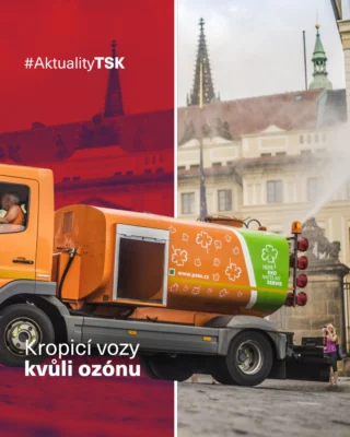 💧 V pražských ulicích probíhá kropení a mlžení. 

Kvůli zvýšené koncentraci ozónu dnes naši dodavatelé vyjeli se speciálními vozy, aby pomohli zlepšit kvalitu ovzduší ve městě.

📍 KDE: celá Praha (MČ 1–22).
⏰ KDY: dnes od 10:00 do 18:00.
🤔 PROČ: snížení vysoké koncentrace ozónu a prašnosti.

😷 DŮLEŽITÉ DOPORUČENÍ: Zvažte, prosím, omezení pobytu venku v odpoledních hodinách, obzvlášť pokud patříte mezi citlivější osoby, jste senior nebo máte malé děti.

🧠 VĚDĚLI JSTE, ŽE v centru Prahy ráno naměříme méně ozónu než na okraji? Může za to doprava – přes den ozón pomáhá tvořit, v noci ho bez slunečního záření naopak odbourává.

#TSK #TSKPraha #Praha #Prague #aktuality #kropeni