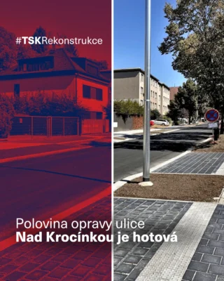 🚧 Oprava ulice Nad Krocínkou v @praha9_dobraadresa je z poloviny hotová! 

🏗️ Probíhá tam kompletní rekonstrukce vozovky a přilehlých chodníků. 

V úseku od ulice Vysočanská po ulici U Vysočanského cukrovaru jsme už stihli vyměnit konstrukční vrstvy vozovky a sanaci podloží do hloubky 620 mm, vyrovnat obrubníky a chodníky, obnovit veřejné osvětlení a realizovat zpomalovací prvky pro zvýšení bezpečnosti. ⚒️

Prozatímní výsledek si můžete prohlédnout na fotkách. 📸

Děkujeme za trpělivost. 🙏 

ℹ️ Podrobnosti o akci najdete na webu Opravujeme.to. 

#TSK #TSKPraha #Praha #Praha9 #rekonstrukce #oprava