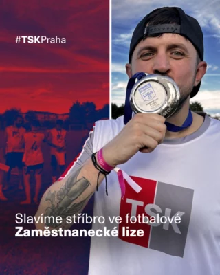 🥈 STŘÍBRO JE DOMA! 🥈

Náš fotbalový tým TSK Praha v pondělí vybojoval fantastické 2. místo v pražském kole 6. ročníku Zaměstnanecké ligy v malé kopané! ⚽️

Je to fantastický posun od bronzu, který jsme získali před několika lety, a důkaz skvělé práce celého týmu. 🧑‍🤝‍🧑

Děkujeme za skvělou reprezentaci! ♥️

#TSKPraha #TSK #Praha #Zamestnaneckaliga #fotbal #malakopana #stribro #turnaj