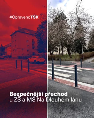 🚸 Bezpečnější cesta do školy je pro nás priorita. 

🏫 U ZŠ a MŠ Na Dlouhém lánu v Praha 6 jsme proto zrekonstruovali přechod pro chodce a jeho bezprostřední okolí. Nově je přechod přehlednější a doplněný o ochranné sloupky, upravené nástupní plochy i vodicí prvky pro osoby se zrakovým omezením. 

Samozřejmostí je i nové vodorovné dopravní značení a úprava povrchů. ⚒️

Cílem bylo zpomalit projíždějící vozidla a zvýšit tím bezpečnost dětí i ostatních chodců. 🫶🏻

#TSK #TSKPraha #Praha #Praha6 #škola #přechod