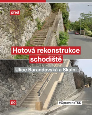 Dokončili jsme rekonstrukci schodiště propojujícího ulice Barrandovská a Skalní v Praze 5. 🛠️ Tato spojnice prošla kompletní opravou, aby opět splňovala nároky na bezpečný a pohodlný provoz.

#TSK #Praha