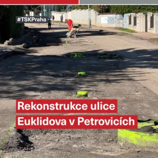🚧 Euklidova prochází rozsáhlou proměnou.

V ulici Euklidova nás čeká souvislá údržba komunikace, oprava mostu přes Botič a řada dalších úprav, které zlepší stav vozovky i bezpečnost v celé lokalitě.

Co se změní?
✅ nový asfaltový povrch komunikace
✅ výměna obrubníků a opravy navazujících chodníků
✅ obnova odvodnění
✅ nový přechod pro chodce u zastávek Newtonova
✅ úpravy autobusových zastávek
✅ rekonstrukce mostu přes Botič

Práce budou probíhat ve dvou etapách od srpna do listopadu 2026 a vyžádají si úplnou uzavírku dotčeného úseku. Přístup k nemovitostem pro pěší bude po celou dobu zachován, průjezd vozidel bude záviset na aktuálním postupu stavebních prací.

📍 Podrobnosti o harmonogramu, dopravních opatřeních a objízdných trasách najdete zde: https://opravujeme.to/action/2564/

#TSK #Euklidova